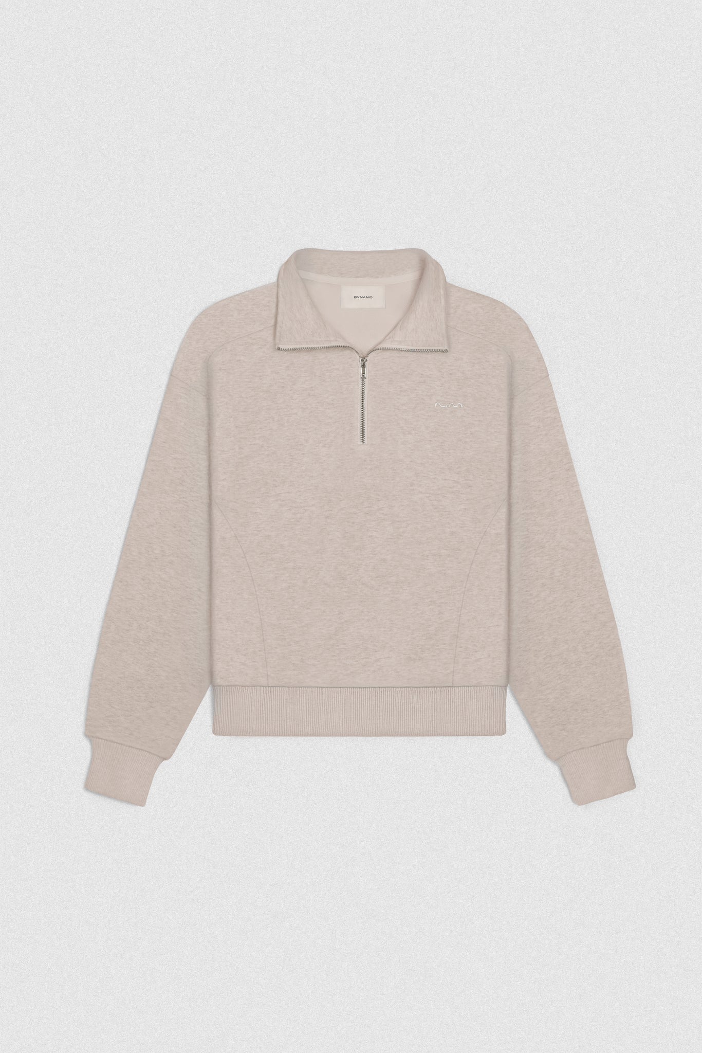 Zip shirt beige